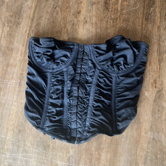 Urban Outfitters Out From Under Black Lace Up Corset - Picture 1 of 3